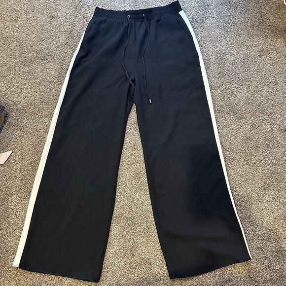 RIVER ISLAND Women's Black Waist Side Stripe Joggers Size 10 - Picture 2 of 12
